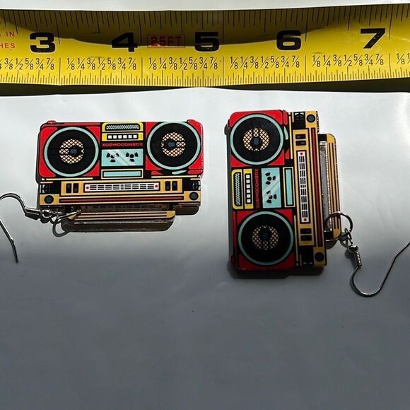 Retro Boombox Earrings - Picture 5 of 5